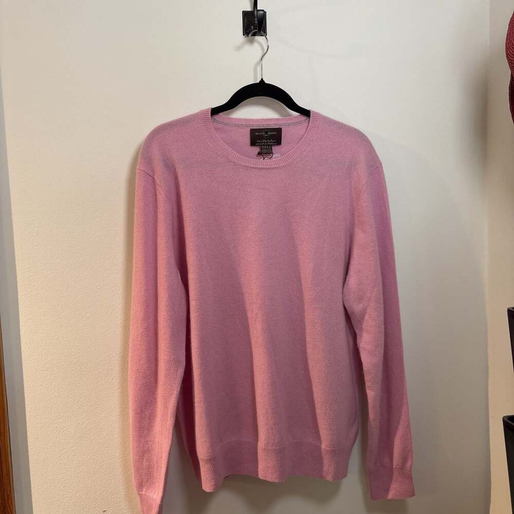 Pink cashmere men’s sweater “black brown” brand XL